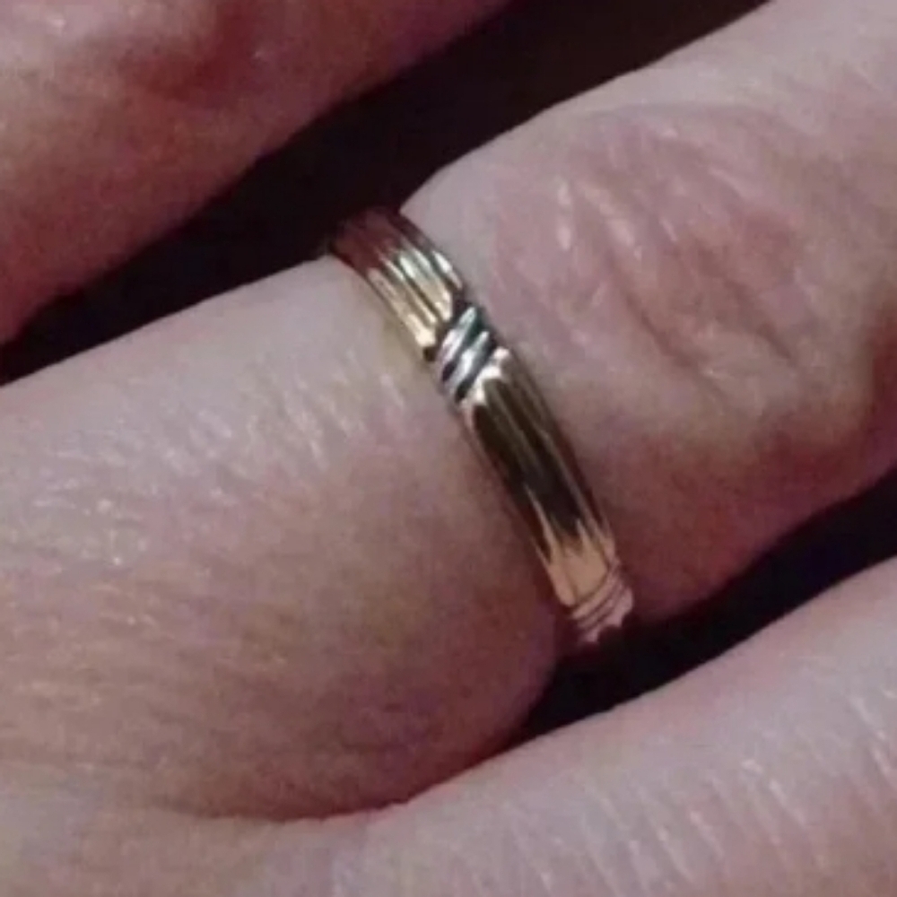 New yellow tone wedding band